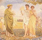 Albert Joseph Moore Wall Art - The Loves of the Winds and the Seasons